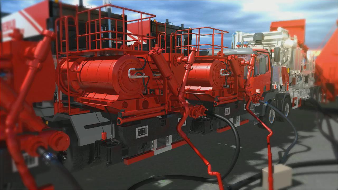 科瑞石油设备动画模型